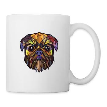 Illustration à l’aquarelle de race de chien griffon de Bruxelles - Mug blanc - blanc - Droite