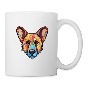 Bucovine chien de berger race aquarelle colorée - Mug blanc - blanc - Droite