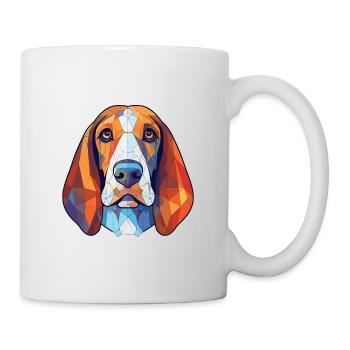 Bleu Gascogne Basset chien race aquarelle colorée - Mug blanc - blanc - Droite