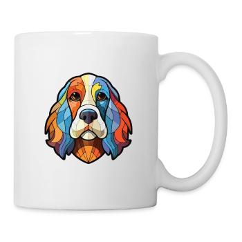Brikett Griffon Vendeen Hunderasse Aquarellglas - Tasse - Weiß - Rechts