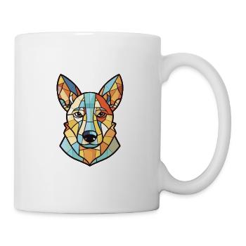Carolina Dog Breed aquarelle Illustration sur verre - Mug blanc - blanc - Droite