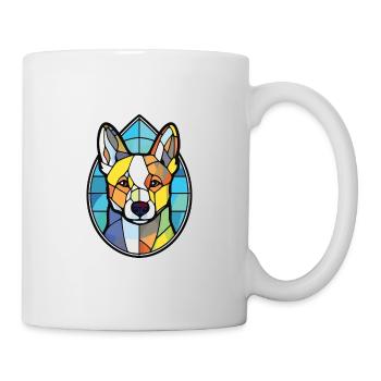 Canaan chien race coloré aquarelle Illustration - Mug blanc - blanc - Droite