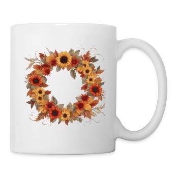 Herbstkranz - Tasse - Weiß - Rechts