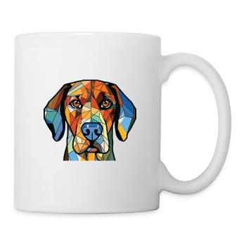 Braque Dauvergne Hunderasse Aquarell Illustration - Tasse - Weiß - Rechts