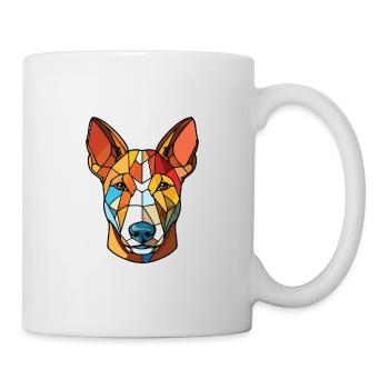 Bull Terrier Dog Breed Watercolor Illustration - Mug - white - Right