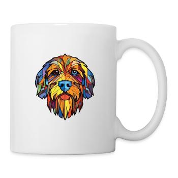 Brikett Griffon Vendeen Hunderasse Aquarellglas - Tasse - Weiß - Rechts