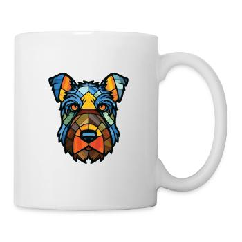 Bouvier Des Ardennes race de chien aquarelle colorée - Mug blanc - blanc - Droite