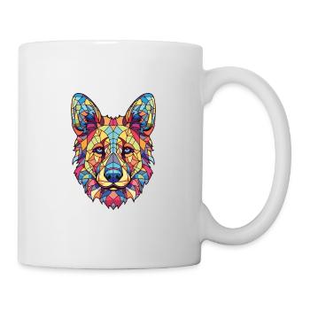 Bohemian Shepherd Dog Breed Colorful Watercolor - Mug - white - Right