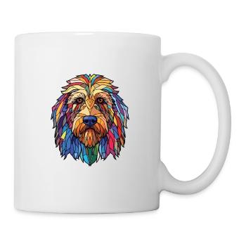 Bergamasco Schäferhund Rasse buntes Aquarell - Tasse - Weiß - Rechts