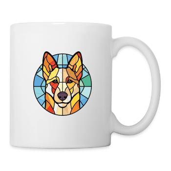 Berger Blanc Suisse Dog Breed Colorful Watercolor - Mug - white - Right