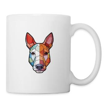 Miniatur Bullterrier Hunderasse Aquarellglas - Tasse - Weiß - Rechts
