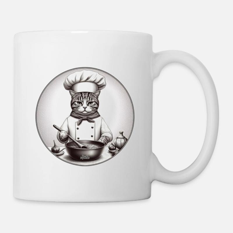 Katze Koch - Tasse - Weiß