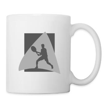Tennisspieler Tennisschläger - Tasse - Weiß - Rechts