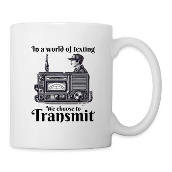 Vintage-Amateurfunker Lustig - Tasse - Weiß - Rechts