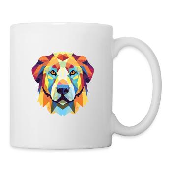 Chien de berger d’Asie centrale race verre aquarelle - Mug blanc - blanc - Droite