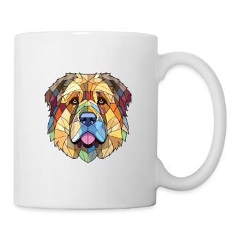 Caucasian Shepherd Dog Breed Colorful Watercolor - Mug - white - Right