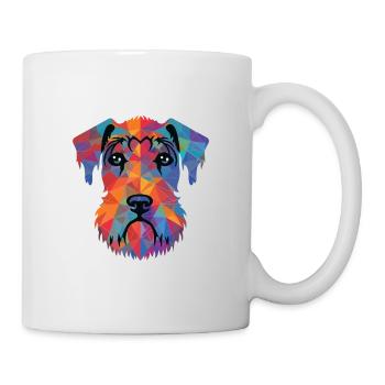 Cesky Terrier Hunderasse Aquarell Illustration - Tasse - Weiß - Rechts