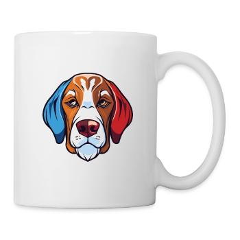 Chien Francais Dog Breed Watercolor Illustration - Mug - white - Right