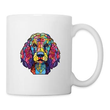Schnurpudel-Hunderasse Aquarell-Illustration - Tasse - Weiß - Rechts
