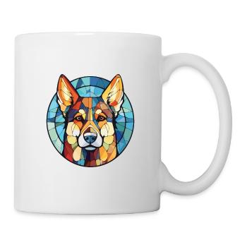Sibérie orientale Laika chien race aquarelle colorée - Mug blanc - blanc - Droite
