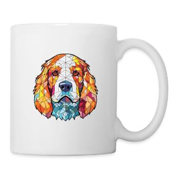 Clumber Spaniel Dog Breed Watercolor Illustration - Mug - white - Right