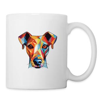 Cretan Hound Dog Breed Watercolor Illustration - Mug - white - Right
