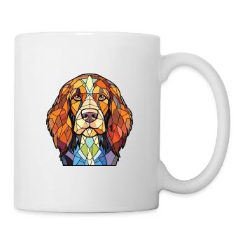 Dutch Smoushond Dog Breed Watercolor Illustration - Mug - white - Right