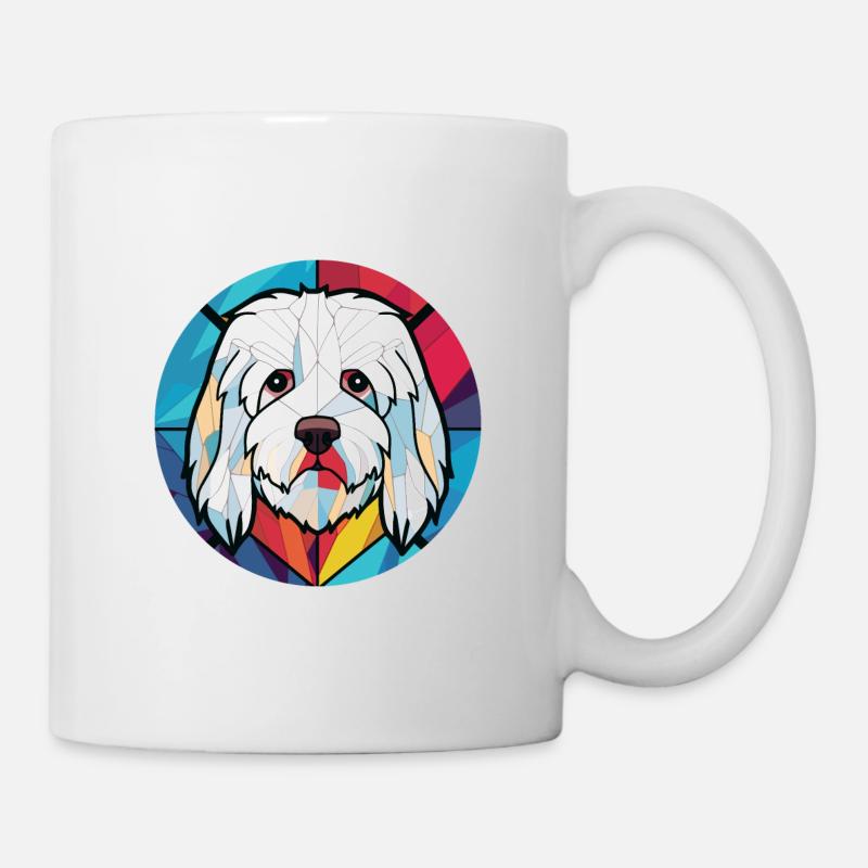Coton de Tulear Hunderasse Aquarell Illustration - Tasse - Weiß