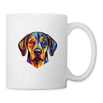 Dänische Broholmer Hunderasse Aquarell Illustration - Tasse - Weiß - Rechts