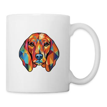 Russe de l’Est coursing chien race chien aquarelle - Mug blanc - blanc - Droite