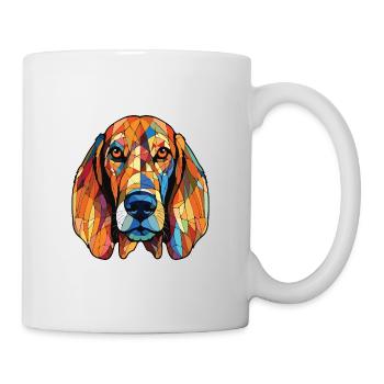 Estnische Jagdhundrasse Aquarell-Illustration - Tasse - Weiß - Rechts