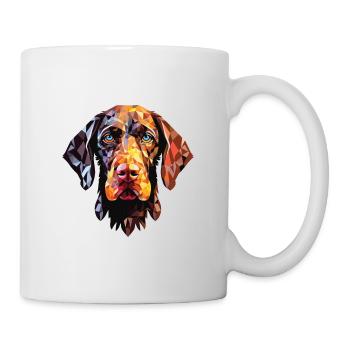 German Wirehaired Pointer Dog Breed Watercolor - Mug - white - Right