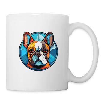 Bouledogue Français chien race aquarelle Illustration - Mug blanc - blanc - Droite