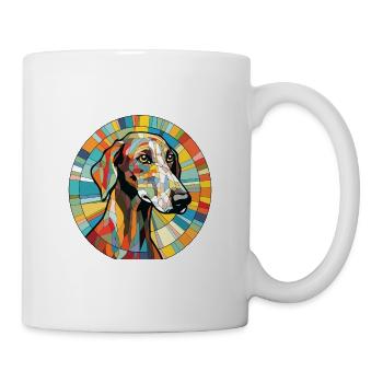 Galgo Español Hunderasse Aquarell Illustration - Tasse - Weiß - Rechts
