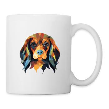 Anglais Toy Spaniel chien race aquarelle colorée - Mug blanc - blanc - Droite