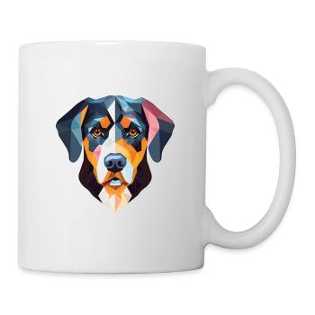 Entlebucher Mountain Dog Breed Aquarelle colorée - Mug blanc - blanc - Droite