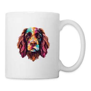 Französische Spaniel-Hunderasse Aquarell-Illustration - Tasse - Weiß - Rechts