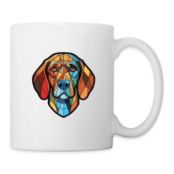 Gascons Saintongeois race de chien aquarelle colorée - Mug blanc - blanc - Droite