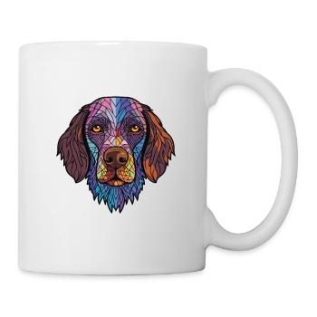 Deutscher rauhaariger Vorstehhund Rasse Aquarell - Tasse - Weiß - Rechts
