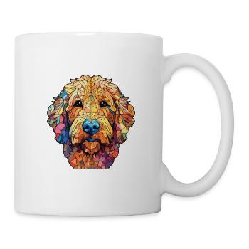 Goldendoodle Hunderasse Aquarell Illustration - Tasse - Weiß - Rechts