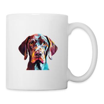 Deutsch Kurzhaar Hund Rasse Aquarell - Tasse - Weiß - Rechts