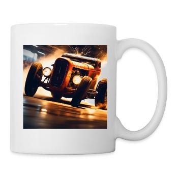Rusty Hot Rod Rennen #2 - Tasse - Weiß - Rechts