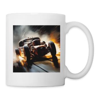 Rusty Hot Rod Rennen #3 - Tasse - Weiß - Rechts