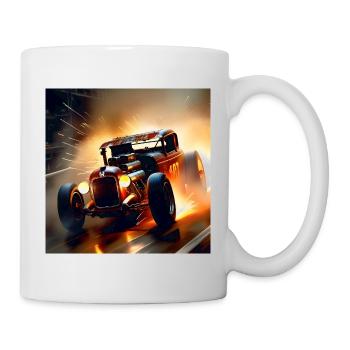 Rusty Hot Rod Rennen #7 - Tasse - Weiß - Rechts