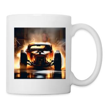 Rusty Hot Rod Rennen #6 - Tasse - Weiß - Rechts