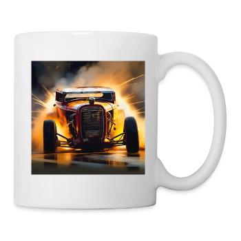 Rusty Hot Rod Rennen #8 - Tasse - Weiß - Rechts