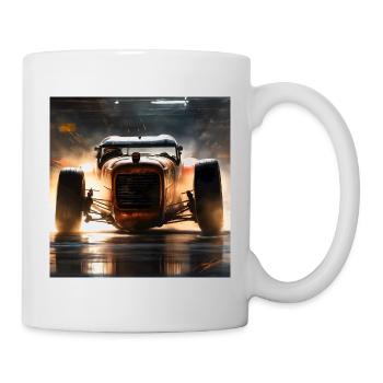 Rusty Hot Rod Rennen #9 - Tasse - Weiß - Rechts