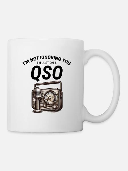 Nostalgischer QSO-Vintage-Amateurfunker Classic - Tasse - Weiß