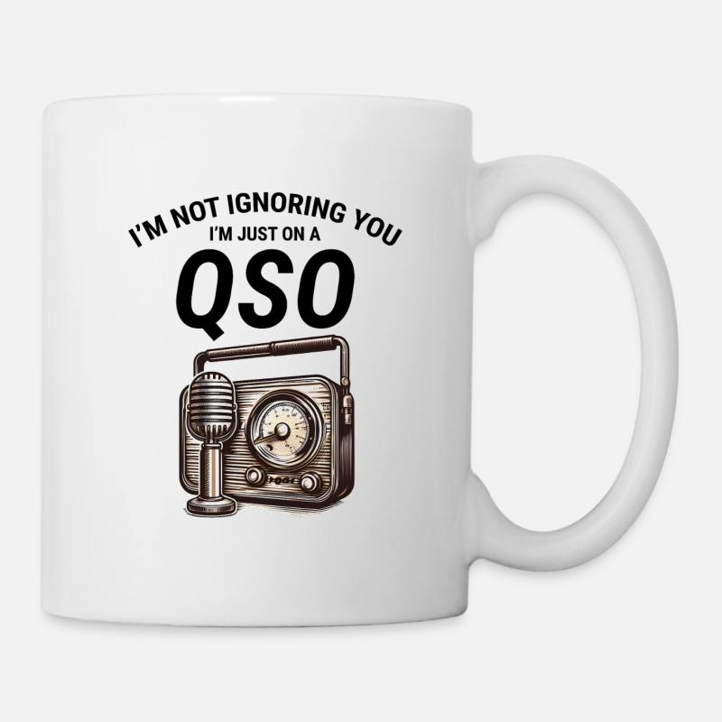 Nostalgischer QSO-Vintage-Amateurfunker Classic - Tasse - Weiß