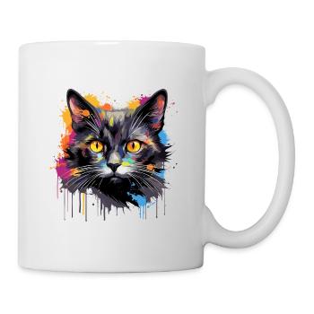 black cat - Mug - white - Right